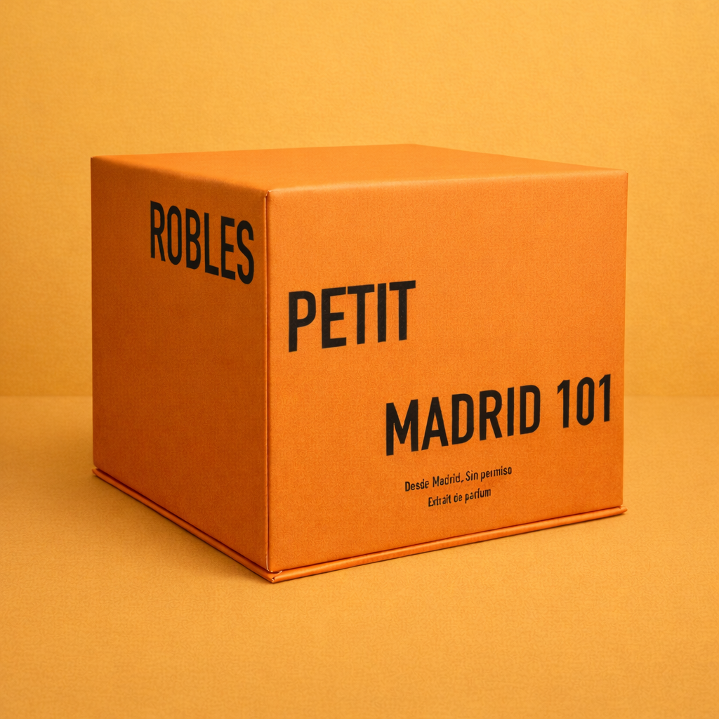 Perfume Madrid 101 de Robles Petit, detalle del frasco